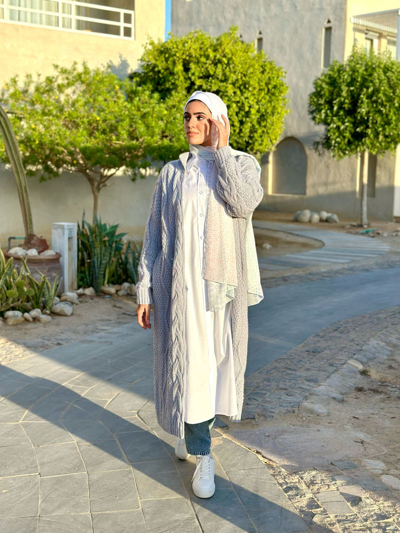 Knitted Coat-Lilac