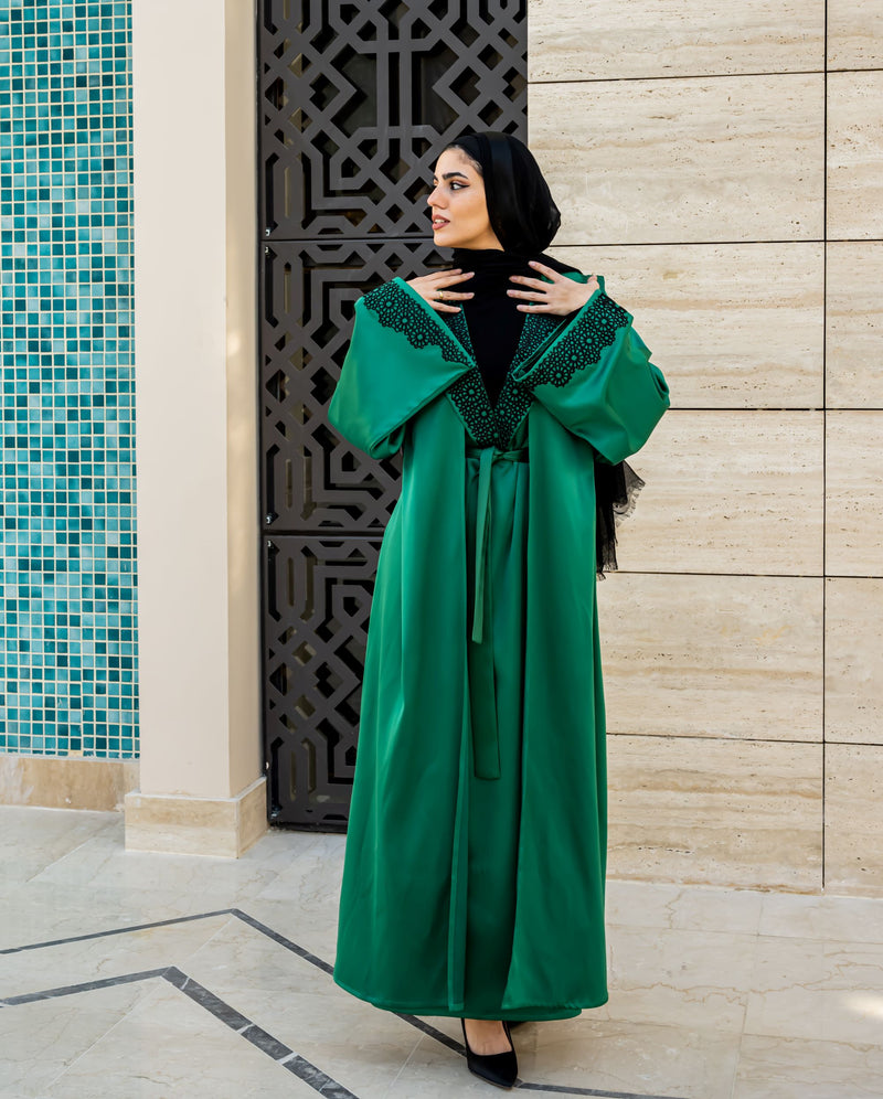 Moroccan Kaftan-Green Hijab Boutique Moroccan Kaftan-Green Hijab Boutique