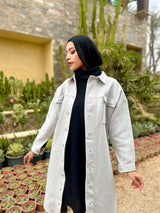 Quilted Back Shirt-Grey