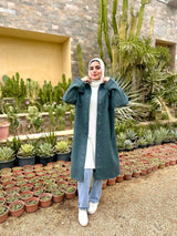 Quilted Back Shirt-Teal