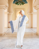 Royal Cross-Stitch Cardigan-White