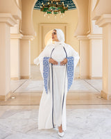 Royal Cross-Stitch Cardigan-White