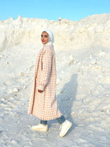 Tweed Fringed Cardigan-Pink