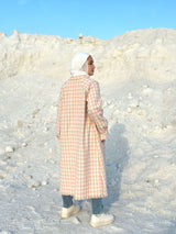 Tweed Fringed Cardigan-Pink