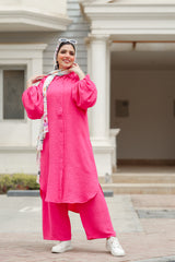 Basic Pants-Fuchsia