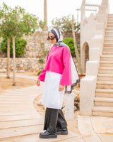 Felt Crop Top-Fuchsia