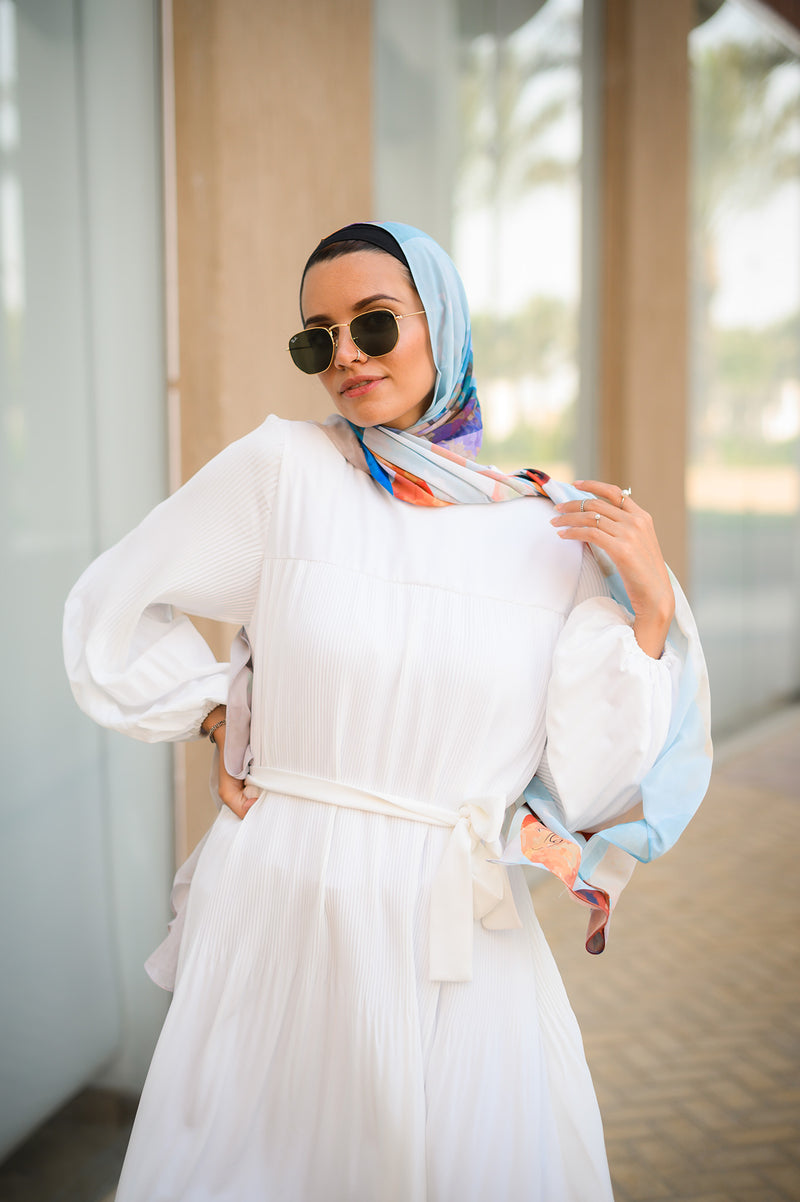 Accordion Dress - White