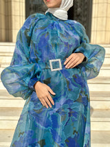 Organza Dress-Blue