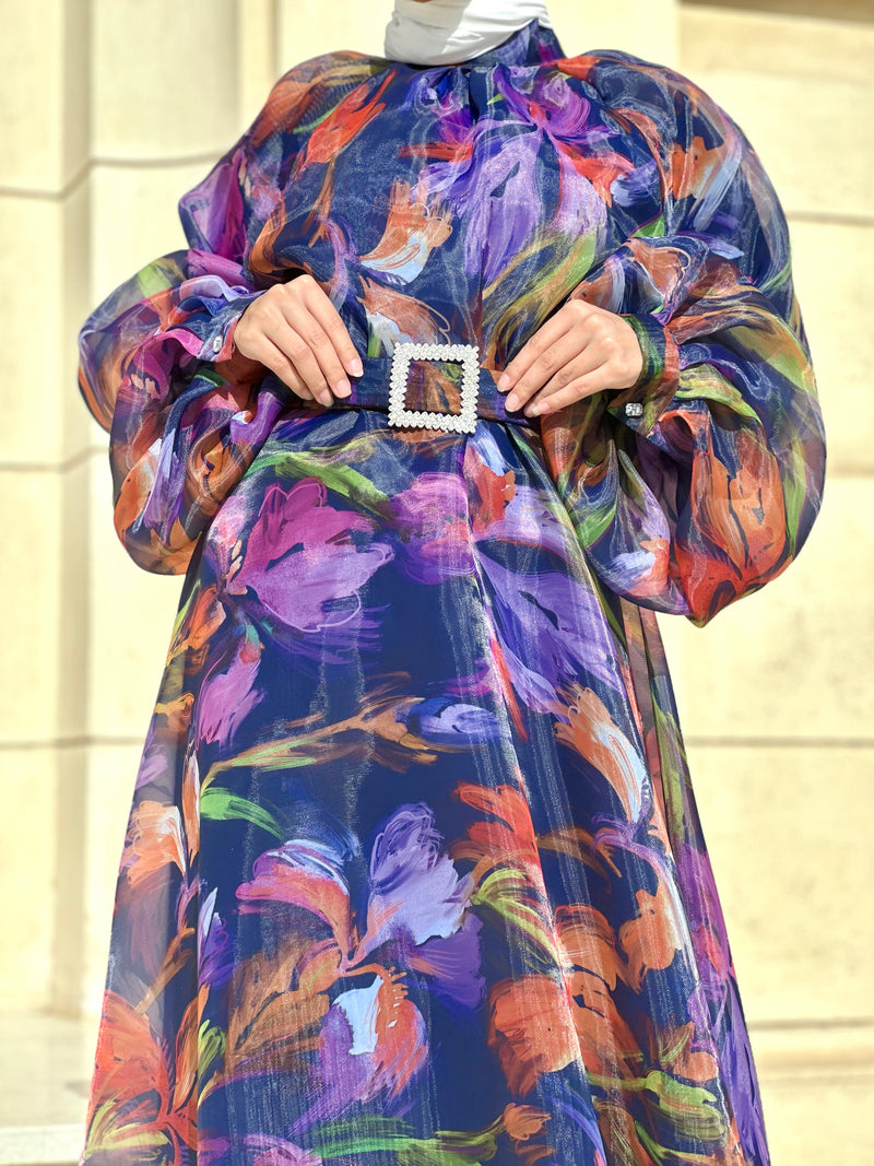 Organza Dress-Purple