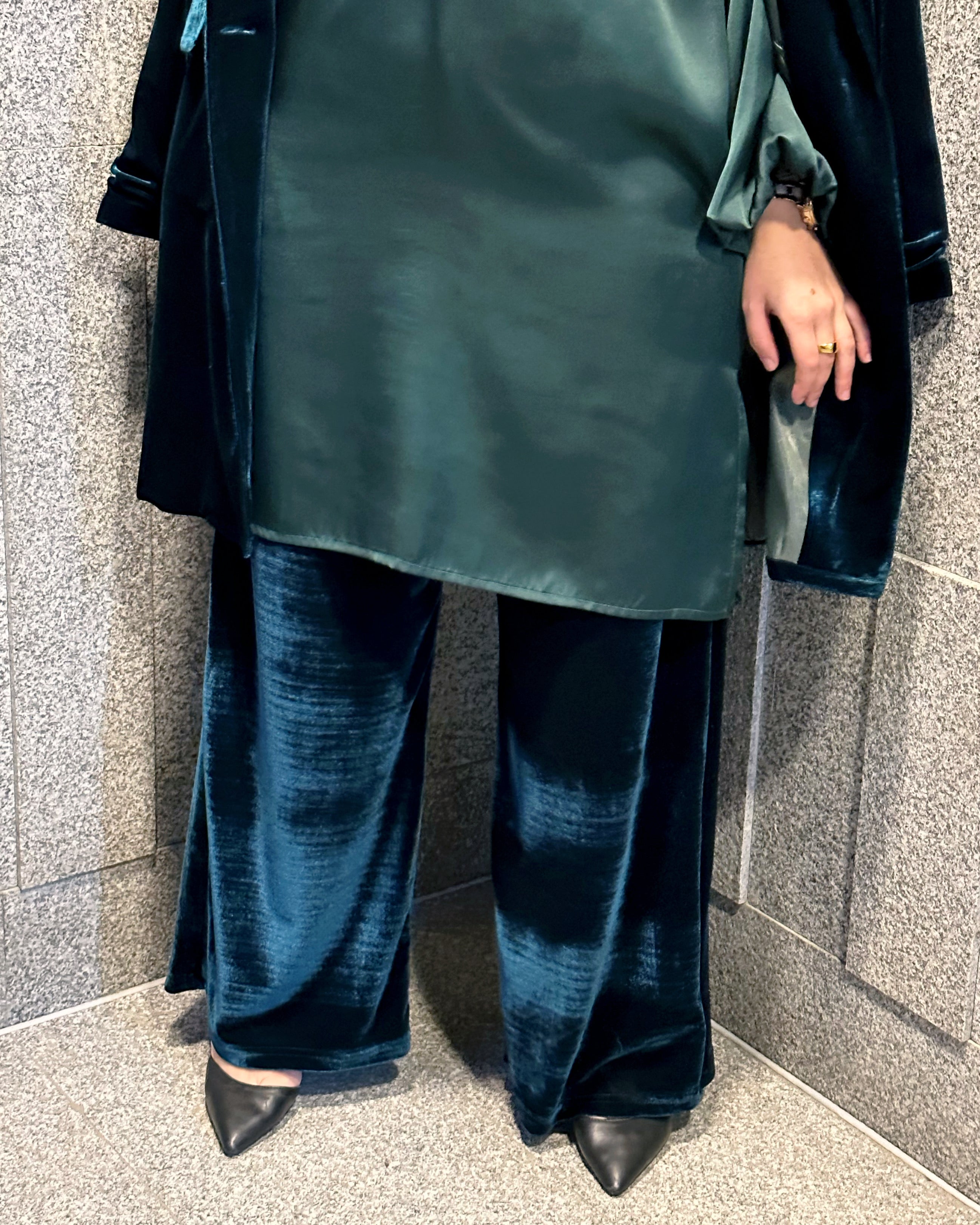 Velvet Pants-Green