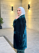 Velvet Blazer-Green (available only at store)