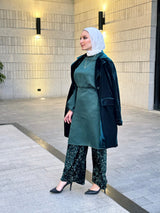 Velvet Blazer-Green (available only at store)