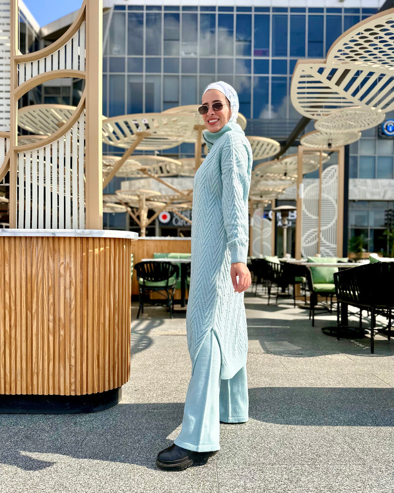 Knitted Pants-Mint