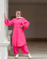 Basic Pants-Fuchsia