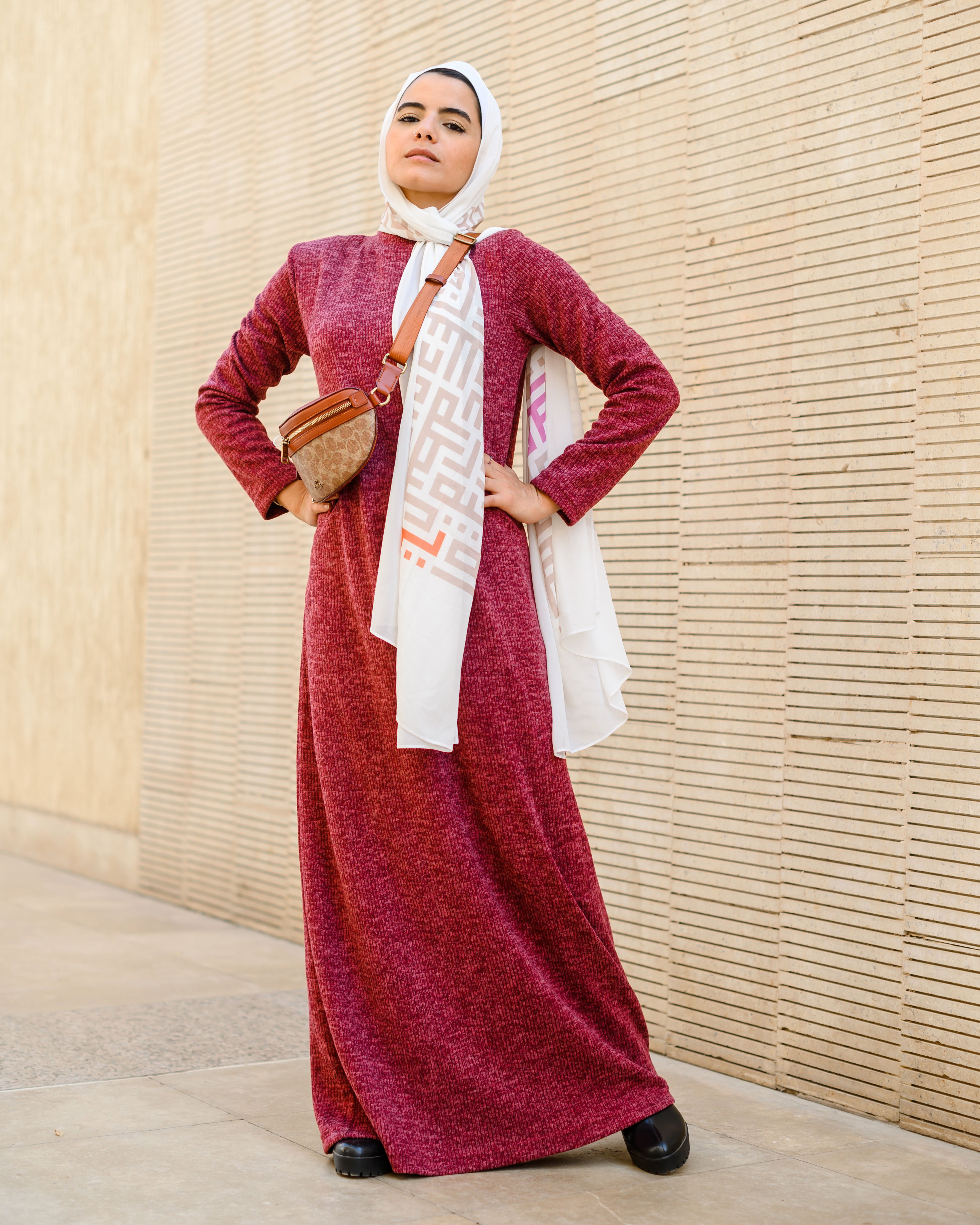 Basic Dress - Dark Red